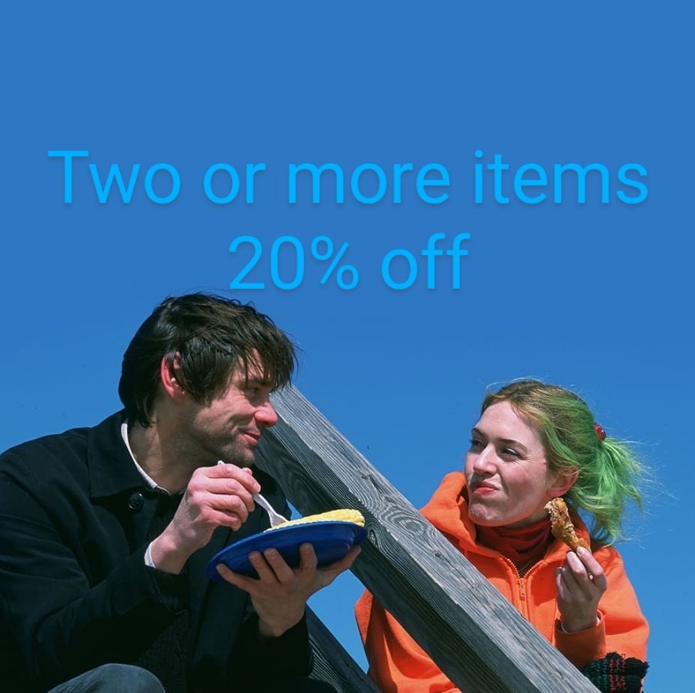 Sale: two or more items 20% off